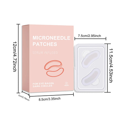 0.25Mm Retinol Microneedle Eye Patches Mask Reduce Dark Circle & Eye Bags Anti-Aging Firming Patches Forehead & Smile Line Patch