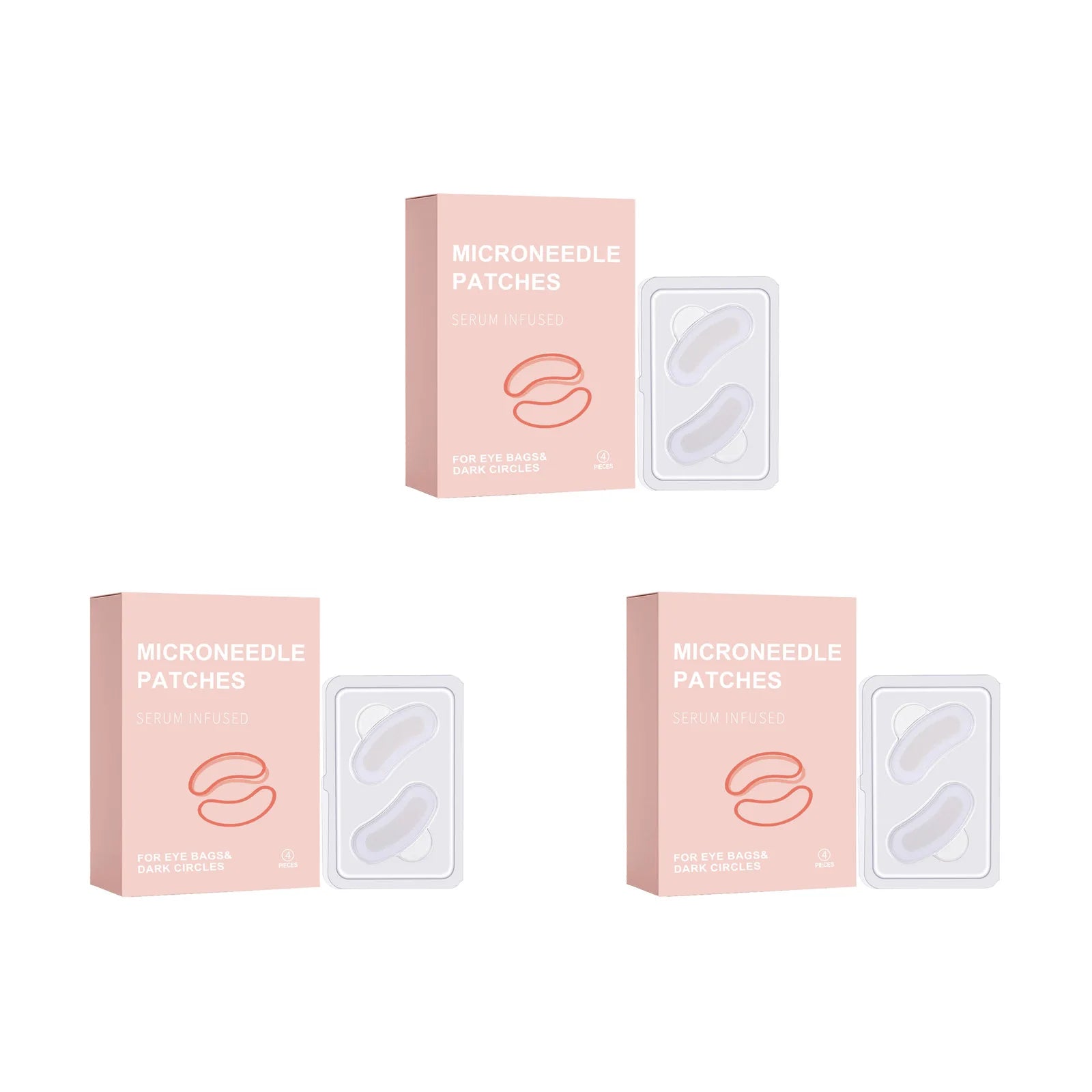 0.25Mm Retinol Microneedle Eye Patches Mask Reduce Dark Circle & Eye Bags Anti-Aging Firming Patches Forehead & Smile Line Patch