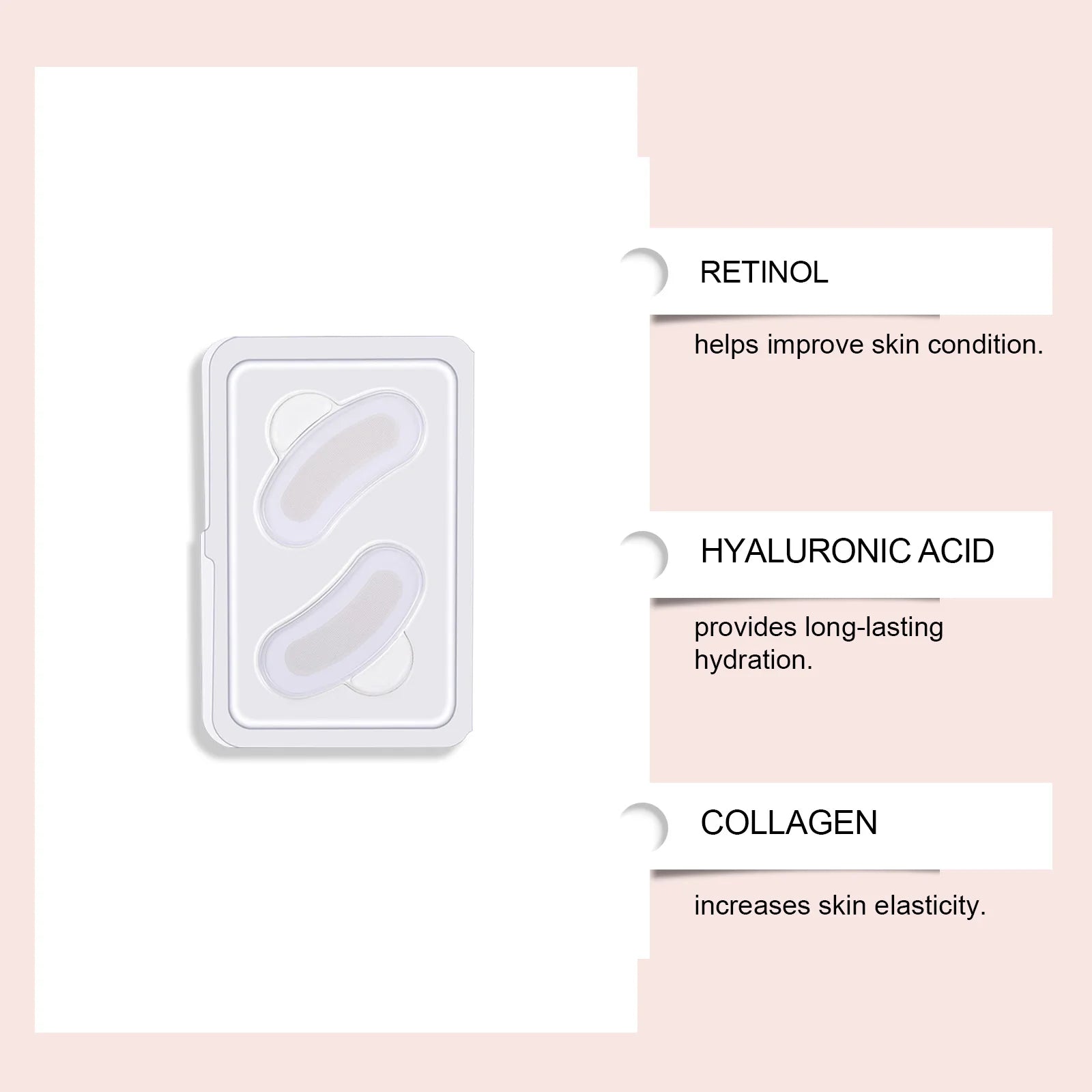0.25Mm Retinol Microneedle Eye Patches Mask Reduce Dark Circle & Eye Bags Anti-Aging Firming Patches Forehead & Smile Line Patch